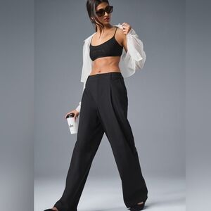 ALO Yoga Black Wide-Leg Pants, Size L.